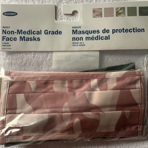 Old Navy Adult Face Masks 5 packCamo Print, New